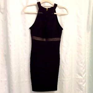 Black Mesh Halter Neck Dress (S)